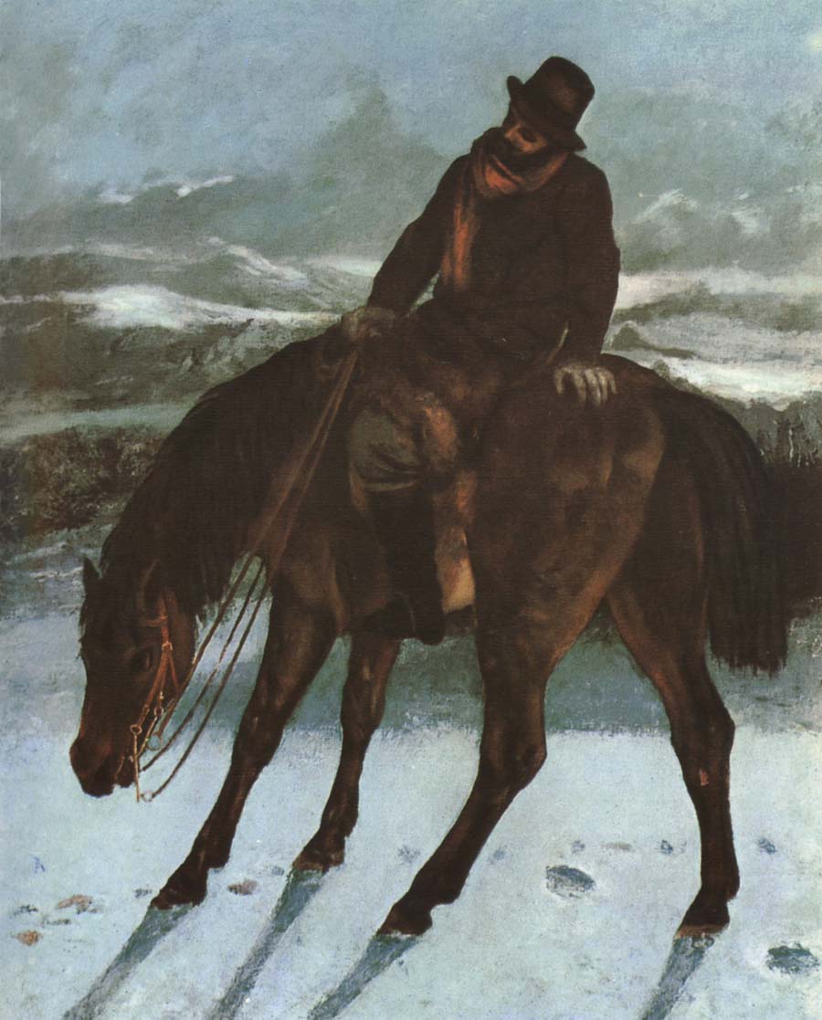 Hunter on the horse back